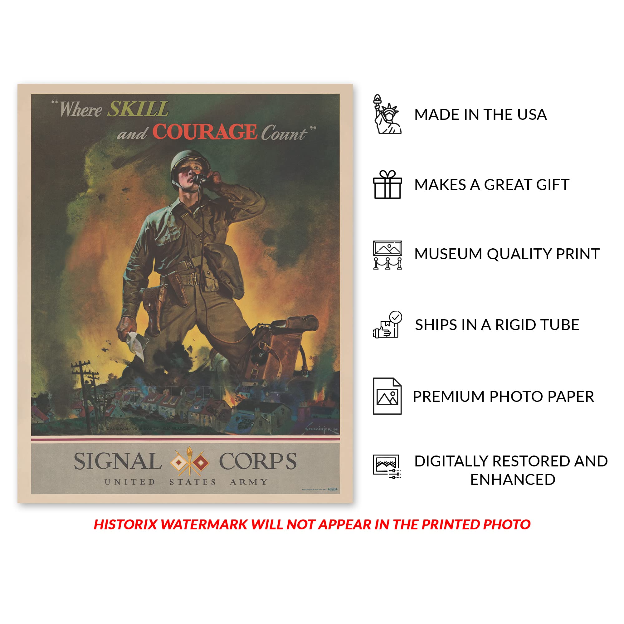 Amazon.com: HISTORIX Vintage 1942 US Army Signal Corps